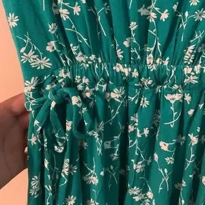cynthia rowley green floral dress Cynthia Rowley Printed Lurex Midi Dress main image 1